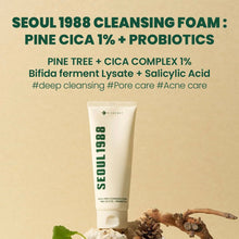Load image into Gallery viewer, K-Secret Seoul 1988 Cleansing Foam Pine Cica 1% + Probiotics