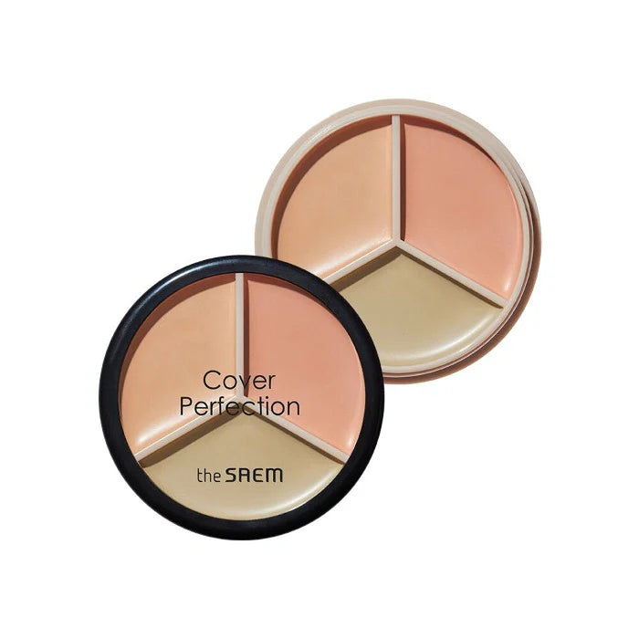 The Saem Cover Perfection Triple Pot Concealer - Correct Beige